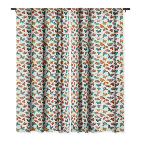 BlueLela Spring Butterflies Pattern 003 Blackout Window Curtain