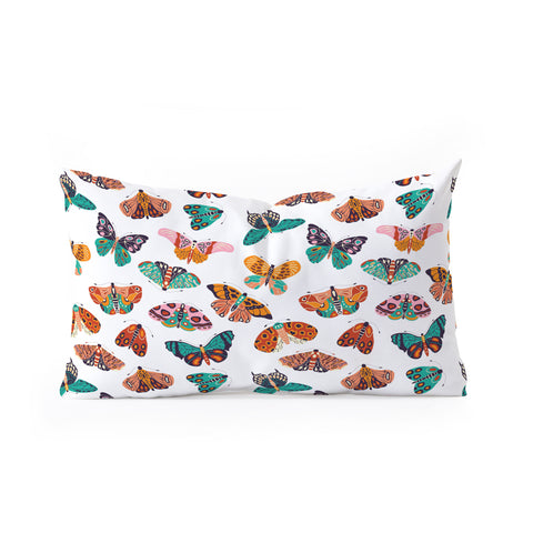 BlueLela Spring Butterflies Pattern 003 Oblong Throw Pillow