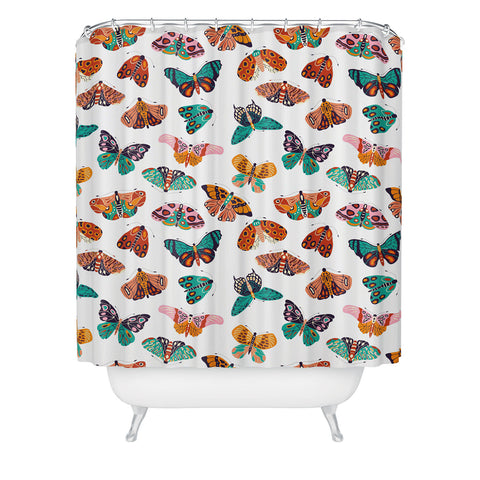 BlueLela Spring Butterflies Pattern 003 Shower Curtain