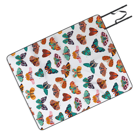 BlueLela Spring Butterflies Pattern 003 Picnic Blanket