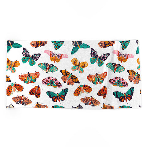 BlueLela Spring Butterflies Pattern 003 Beach Towel