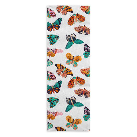 BlueLela Spring Butterflies Pattern 003 Yoga Towel