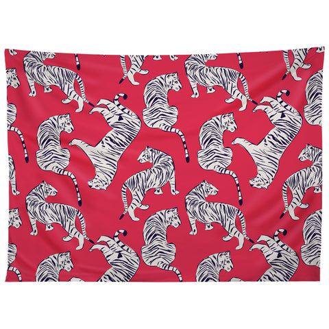 BlueLela Tiger Pattern 004 Tapestry