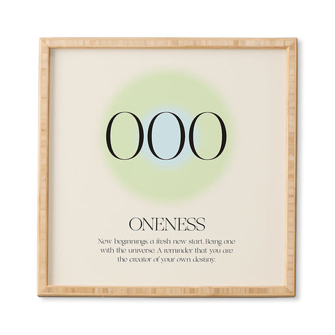 Bohomadic.Studio Angel Number 000 Oneness Framed Wall Art