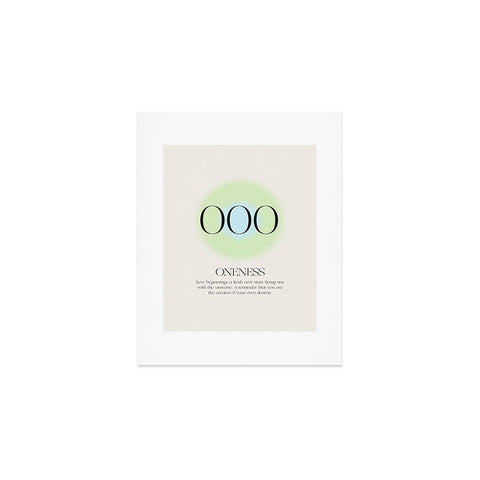 Bohomadic.Studio Angel Number 000 Oneness Art Print