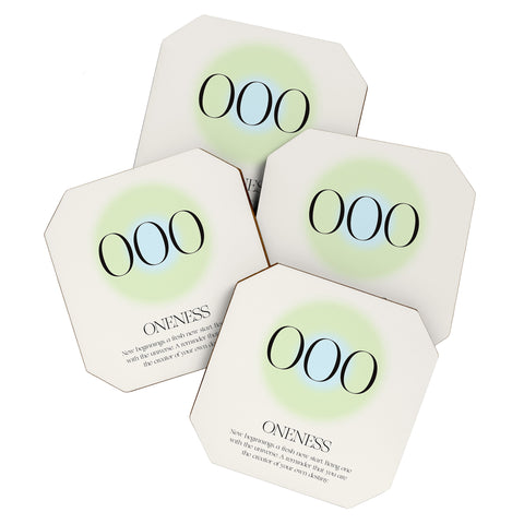 Bohomadic.Studio Angel Number 000 Oneness Coaster Set