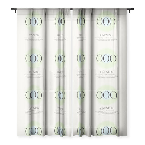 Bohomadic.Studio Angel Number 000 Oneness Sheer Window Curtain