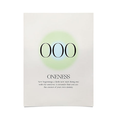 Bohomadic.Studio Angel Number 000 Oneness Poster