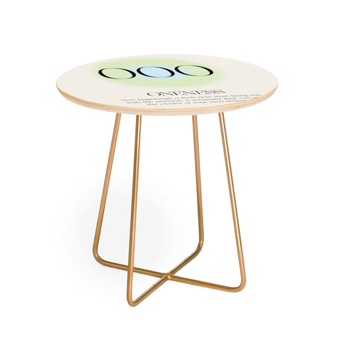 Bohomadic.Studio Angel Number 000 Oneness Round Side Table