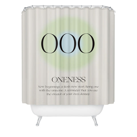 Bohomadic.Studio Angel Number 000 Oneness Shower Curtain