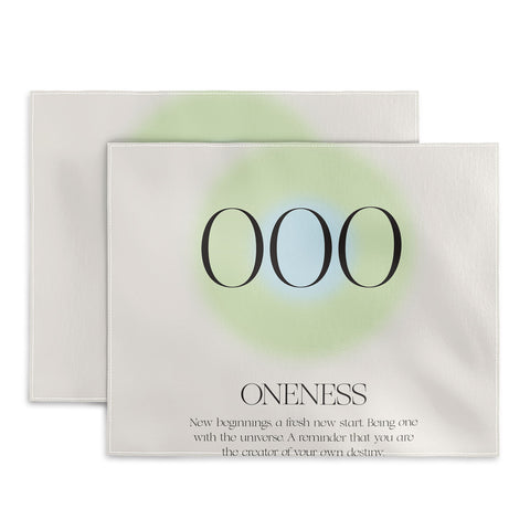Bohomadic.Studio Angel Number 000 Oneness Placemat