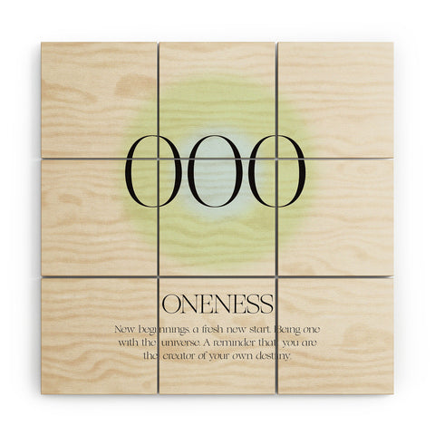 Bohomadic.Studio Angel Number 000 Oneness Wood Wall Mural