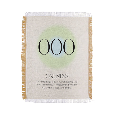 Bohomadic.Studio Angel Number 000 Oneness Throw Blanket
