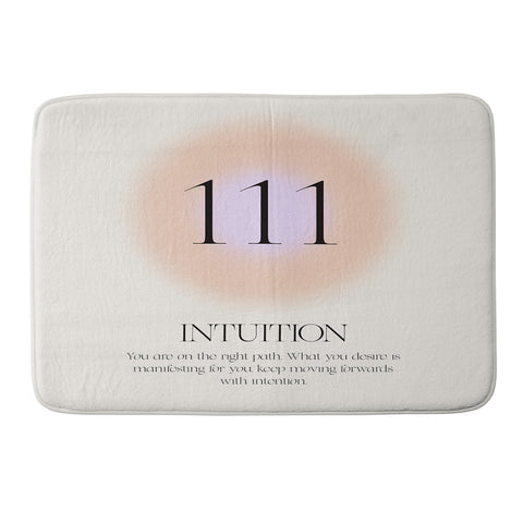 Bohomadic.Studio Angel Number 111 Intuition Memory Foam Bath Mat