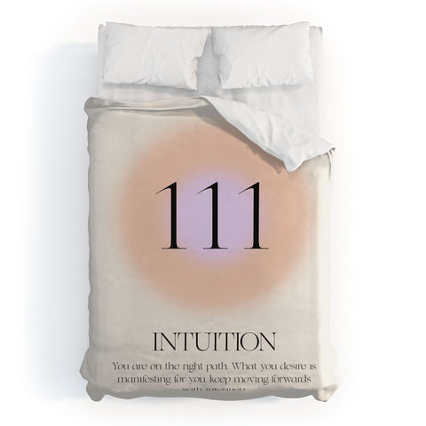 Bohomadic.Studio Angel Number 111 Intuition Duvet Cover