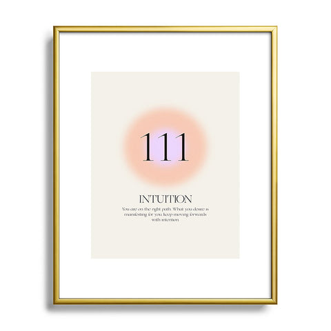 Bohomadic.Studio Angel Number 111 Intuition Metal Framed Art Print
