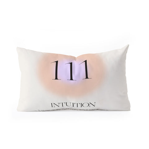 Bohomadic.Studio Angel Number 111 Intuition Oblong Throw Pillow