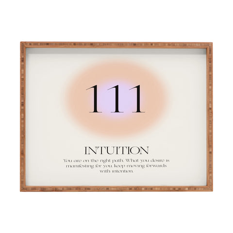 Bohomadic.Studio Angel Number 111 Intuition Rectangular Tray