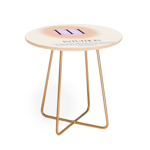 Bohomadic.Studio Angel Number 111 Intuition Round Side Table