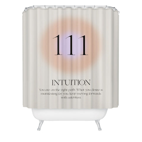 Bohomadic.Studio Angel Number 111 Intuition Shower Curtain