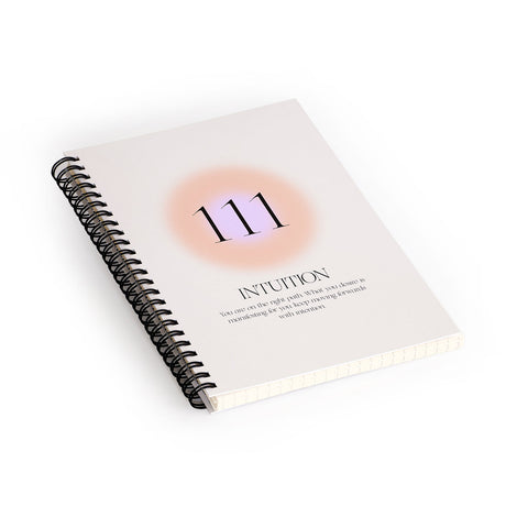 Bohomadic.Studio Angel Number 111 Intuition Spiral Notebook