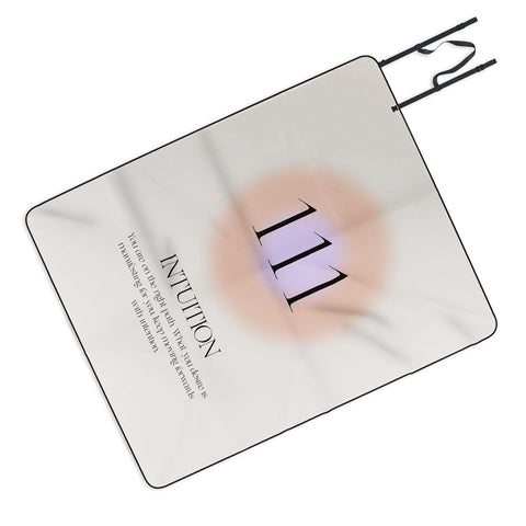 Bohomadic.Studio Angel Number 111 Intuition Picnic Blanket