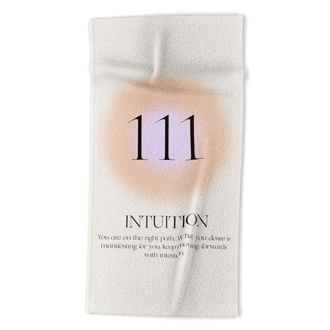 Bohomadic.Studio Angel Number 111 Intuition Beach Towel