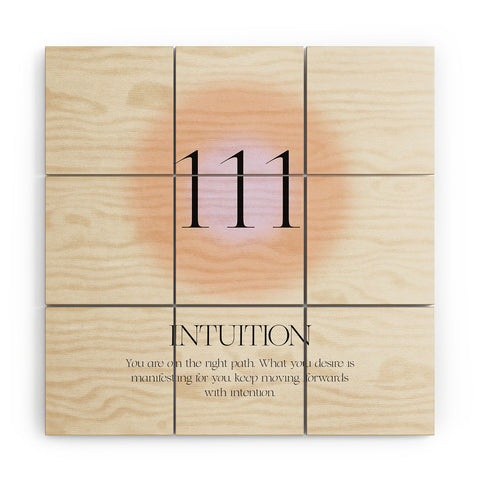 Bohomadic.Studio Angel Number 111 Intuition Wood Wall Mural