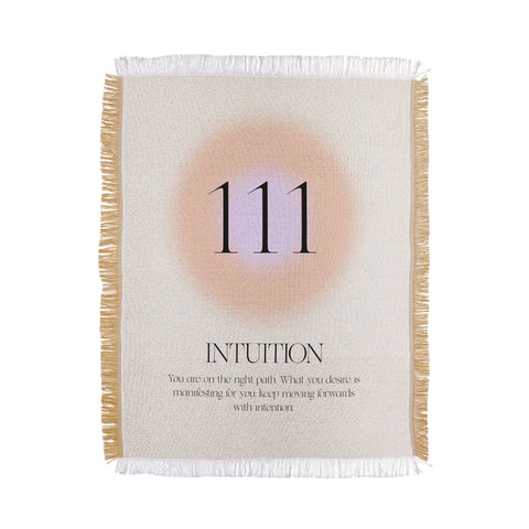 Bohomadic.Studio Angel Number 111 Intuition Throw Blanket
