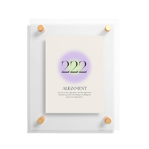 Bohomadic.Studio Angel Number 222 Alignment Floating Acrylic Print