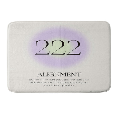 Bohomadic.Studio Angel Number 222 Alignment Memory Foam Bath Mat