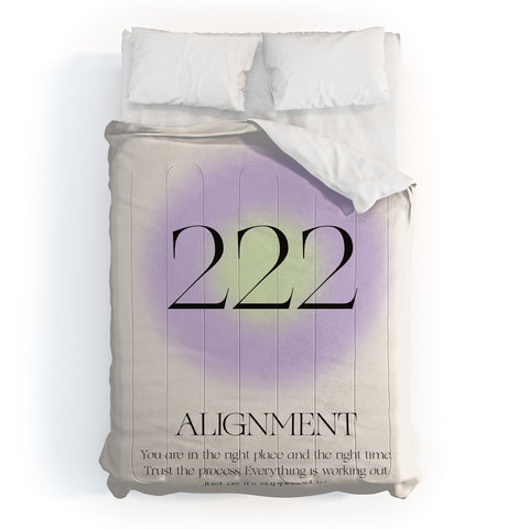 Bohomadic.Studio Angel Number 222 Alignment Comforter
