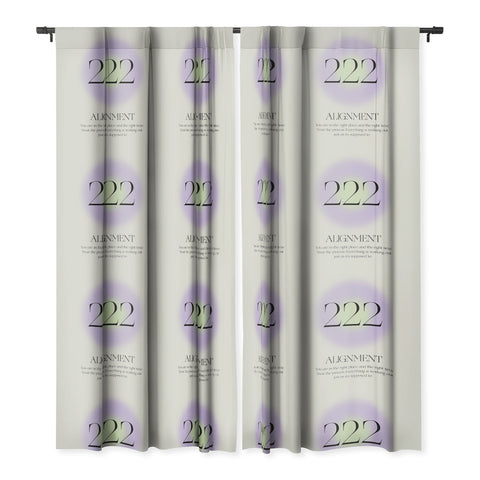 Bohomadic.Studio Angel Number 222 Alignment Blackout Window Curtain