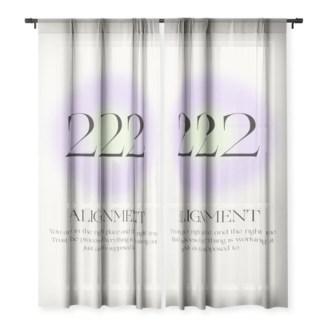 Bohomadic.Studio Angel Number 222 Alignment Sheer Non Repeat