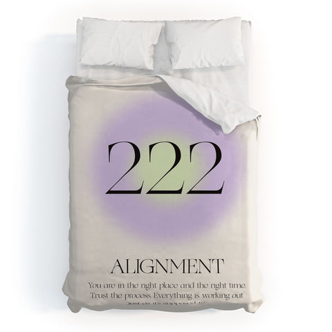 Bohomadic.Studio Angel Number 222 Alignment Duvet Cover