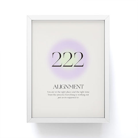 Bohomadic.Studio Angel Number 222 Alignment Framed Mini Art Print