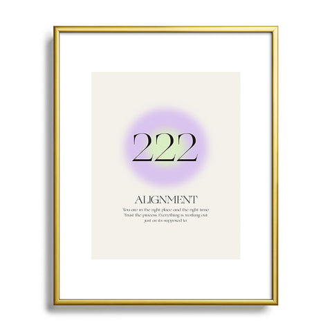 Bohomadic.Studio Angel Number 222 Alignment Metal Framed Art Print