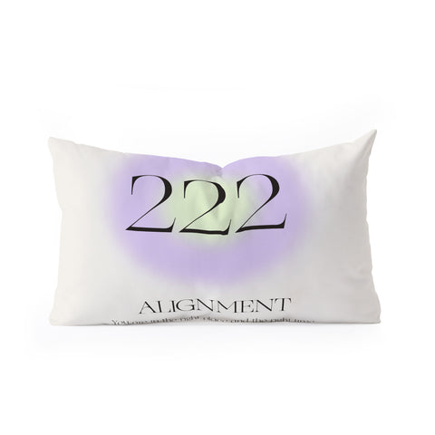 Bohomadic.Studio Angel Number 222 Alignment Oblong Throw Pillow