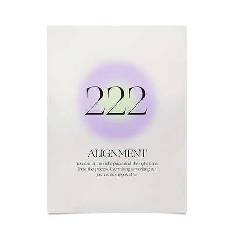 Bohomadic.Studio Angel Number 222 Alignment Poster