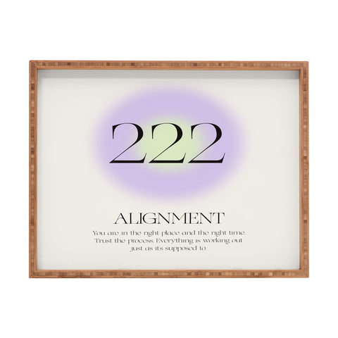 Bohomadic.Studio Angel Number 222 Alignment Rectangular Tray