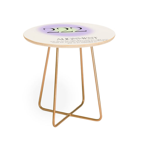 Bohomadic.Studio Angel Number 222 Alignment Round Side Table