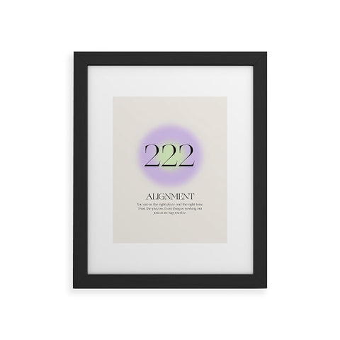 Bohomadic.Studio Angel Number 222 Alignment Framed Art Print