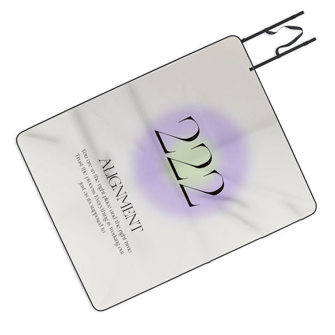 Bohomadic.Studio Angel Number 222 Alignment Picnic Blanket