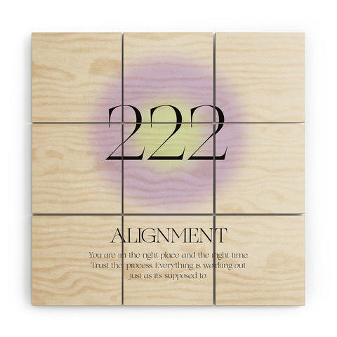 Bohomadic.Studio Angel Number 222 Alignment Wood Wall Mural