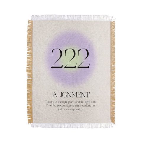 Bohomadic.Studio Angel Number 222 Alignment Throw Blanket