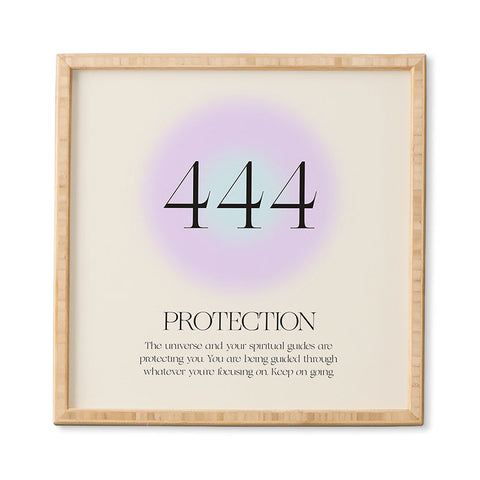 Bohomadic.Studio Angel Number 444 Protection Framed Wall Art