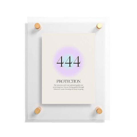 Bohomadic.Studio Angel Number 444 Protection Floating Acrylic Print