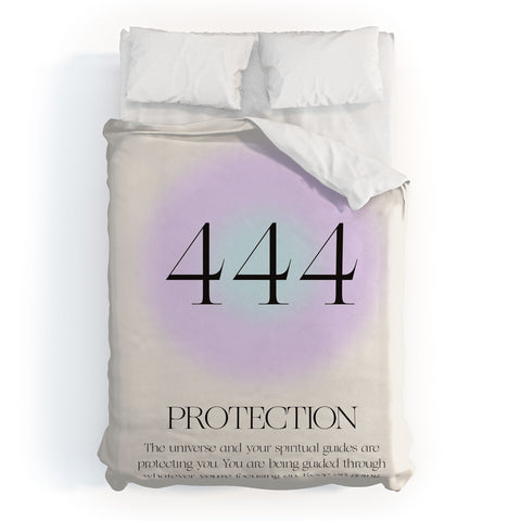 Bohomadic.Studio Angel Number 444 Protection Duvet Cover