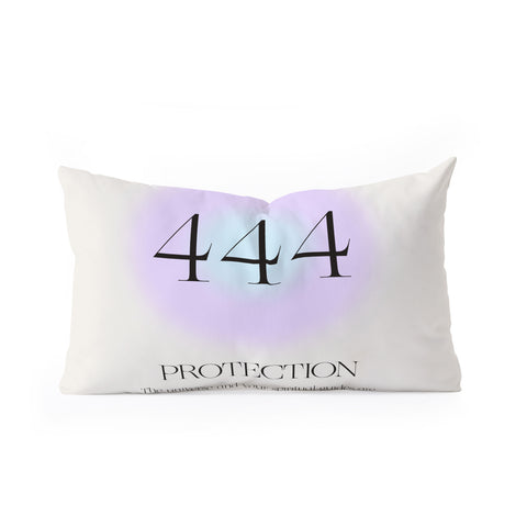Bohomadic.Studio Angel Number 444 Protection Oblong Throw Pillow