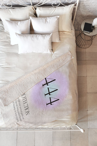 Bohomadic.Studio Angel Number 444 Protection Fleece Throw Blanket